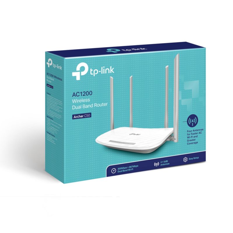 Flynn Router TP-Link AC1200 Dual Band Wireless Cable Router Archer-C50 - Flynn TV